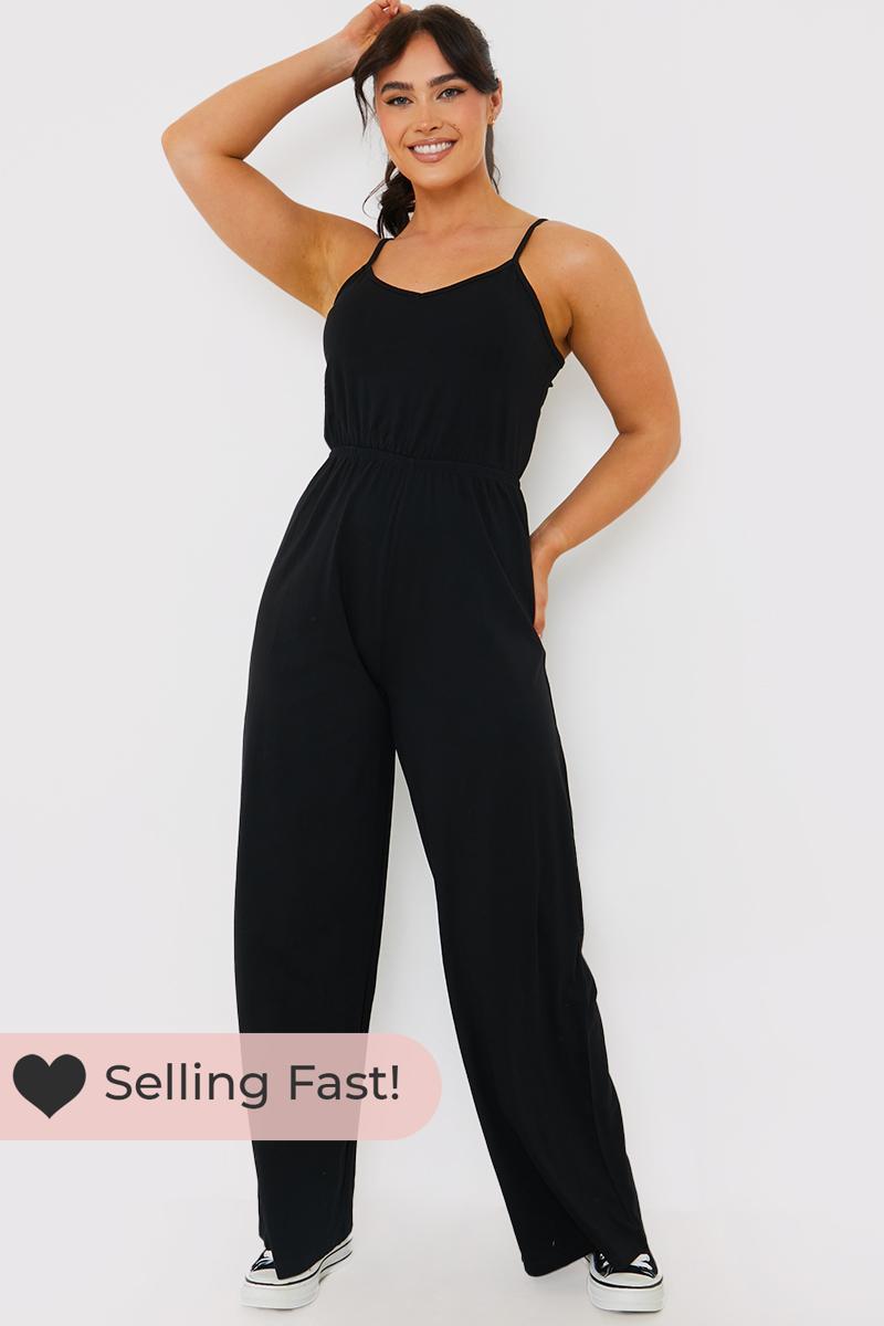 Strappy Wrap Wide Leg Jumpsuit
