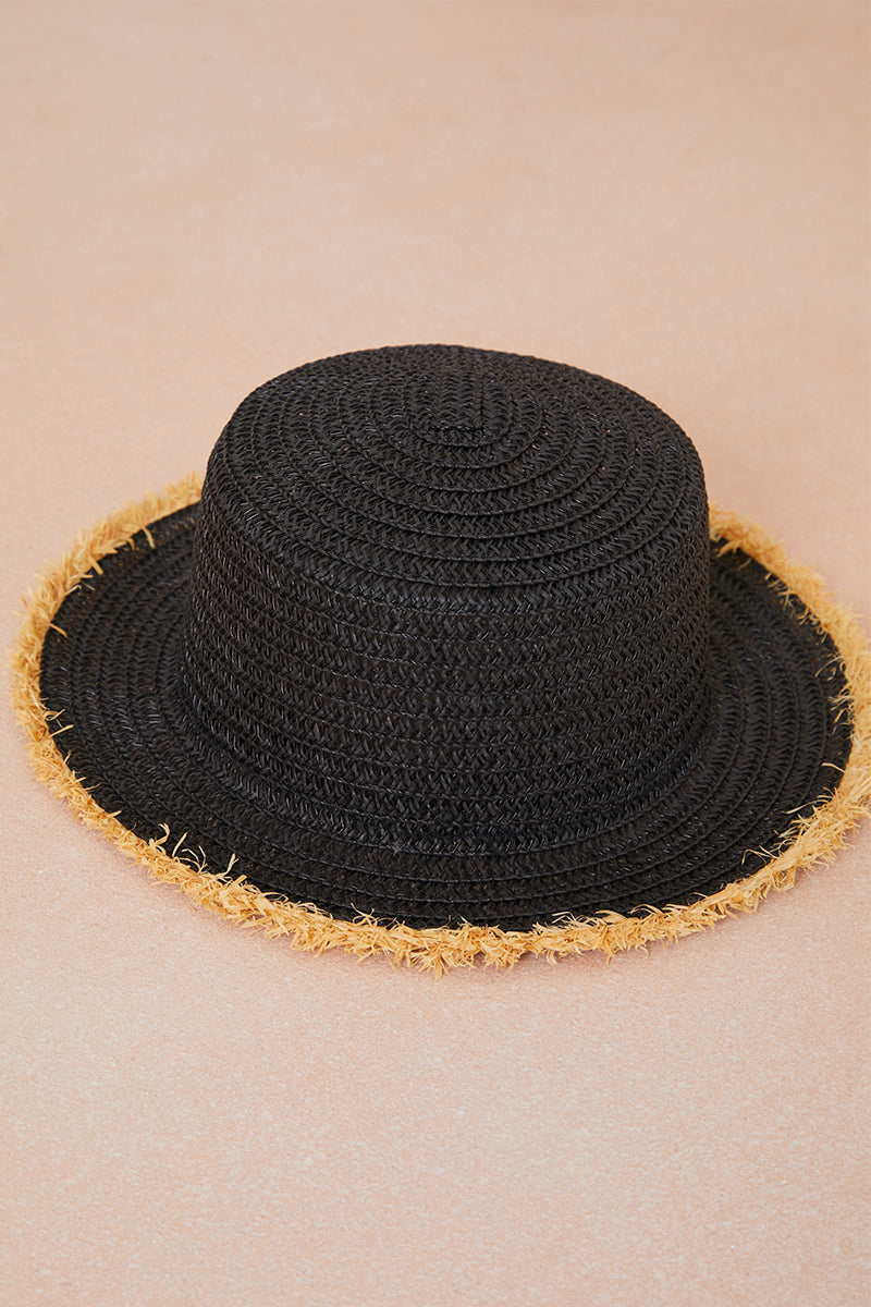 Contrast Trim Summer Hat