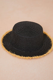 Contrast Trim Summer Hat