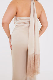 Halter Neck Wide Leg Jumpsuit