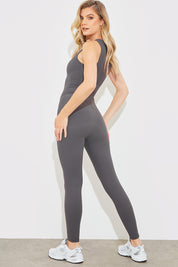Racer Neck Sleeveless Sculpt and Control full length Unitard