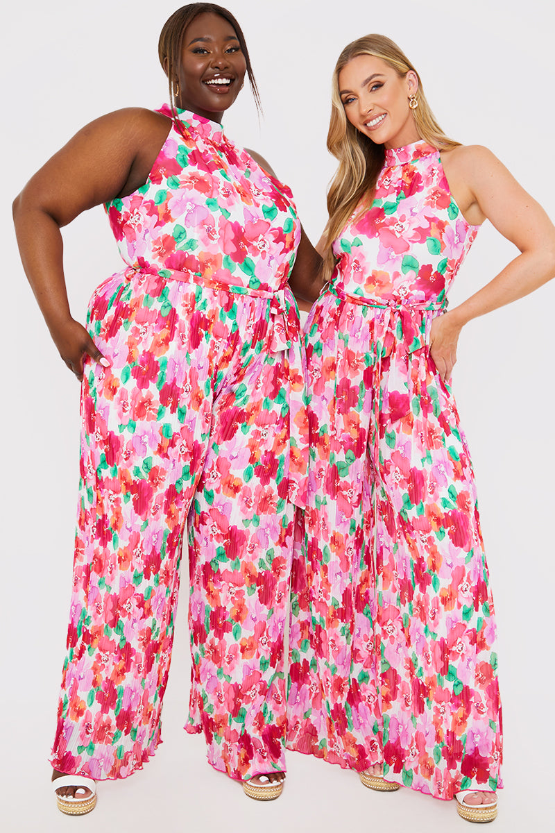 Plisse Sleeveless Wide Leg Jumpsuit – InTheStyle