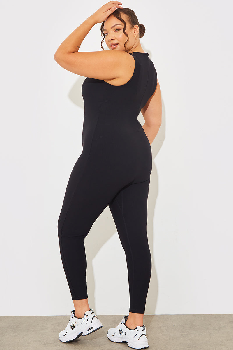 Racer Neck Sleeveless Sculpt and Control full length Unitard