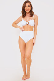 Controlled Textured Crinkle High Waisted Bikini Bottoms