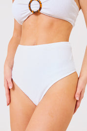 Controlled Textured Crinkle High Waisted Bikini Bottoms