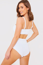 Controlled Textured Crinkle High Waisted Bikini Bottoms