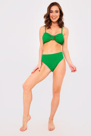 Textured Crinkle High Leg Bikini Bottoms