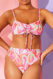 Abstract Print Bikini Top - InTheStyle