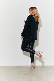 Perfect Sculpting High Waisted Leather Look Leggings