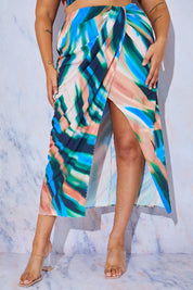 Twist Front Midi Skirt