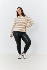 Perfect Sculpting High Waisted Leather Look Leggings