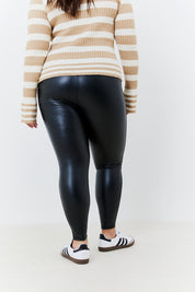 Perfect Sculpting High Waisted Leather Look Leggings