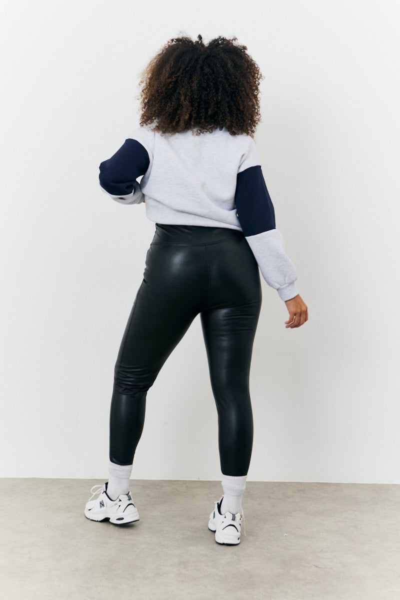 Perfect Sculpting High Waisted Leather Look Leggings
