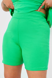 Ribbed High Waisted Cycling Shorts