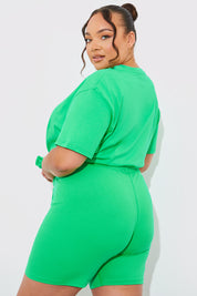 Ribbed High Waisted Cycling Shorts