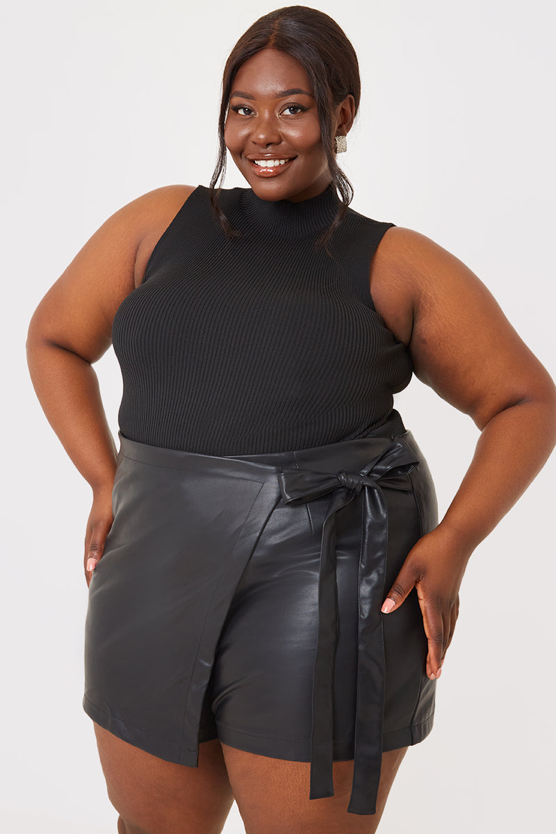 Pu Wrap Skort