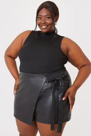 Pu Wrap Skort