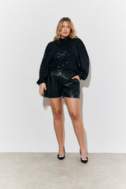 Faux Leather Shorts