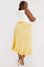 Floral Print Wrap Midaxi Skirt