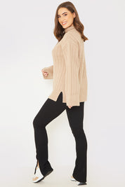 Compact Rib Split Hem Leggings