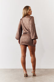 Matte Sequin Mini Skirt