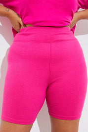 Ribbed High Waisted Cycling Shorts