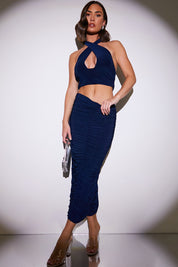 Ruched Maxi Skirt