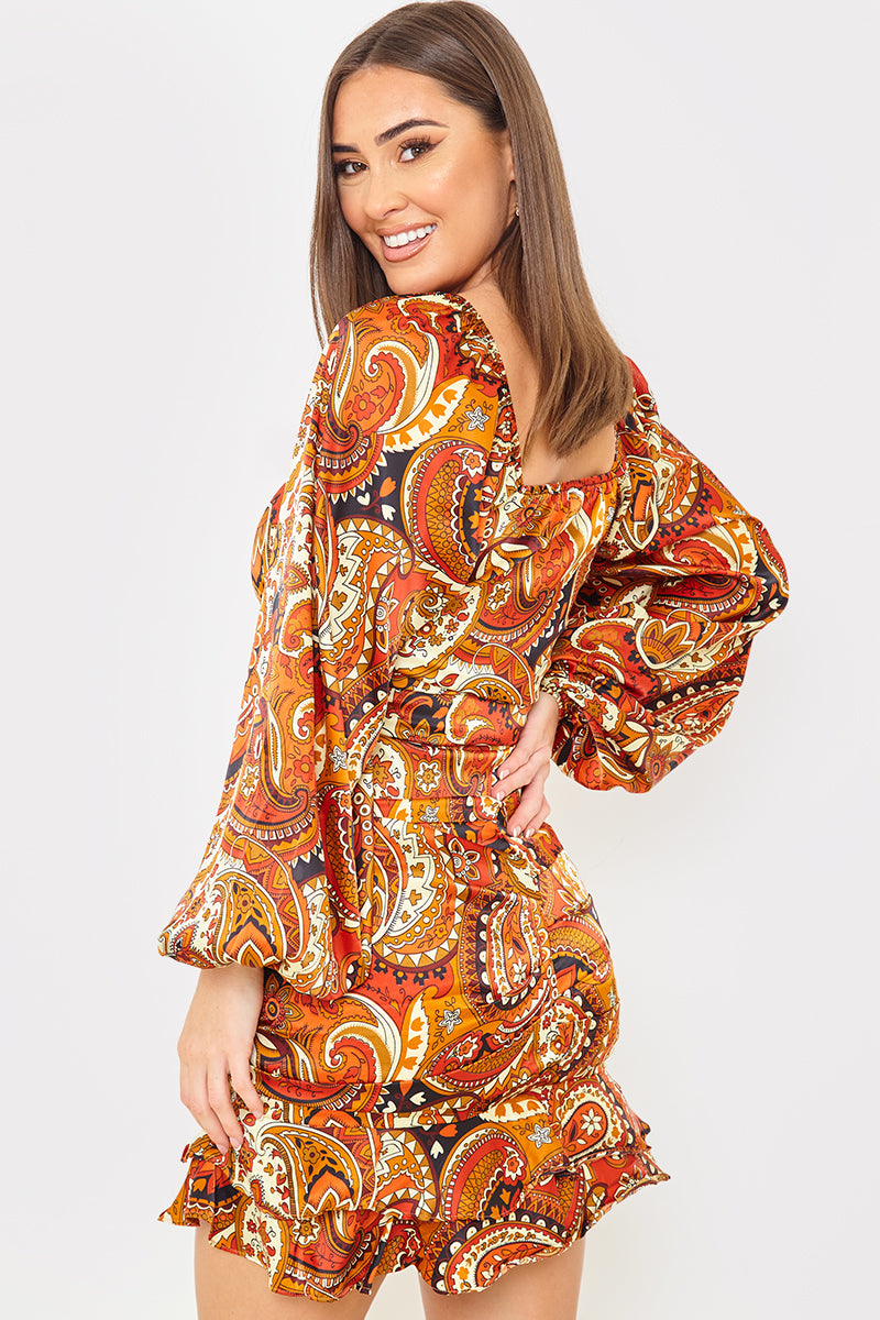Paisley Ruffle Skirt