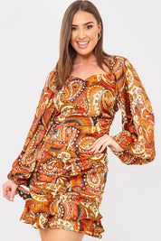 Paisley Ruffle Skirt