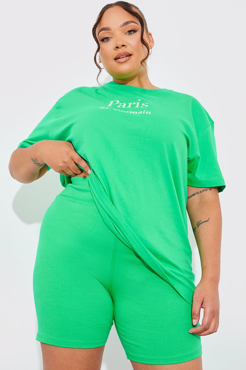 Ribbed High Waisted Cycling Shorts