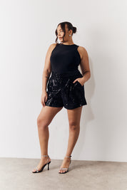 Sequin Boxy Shorts