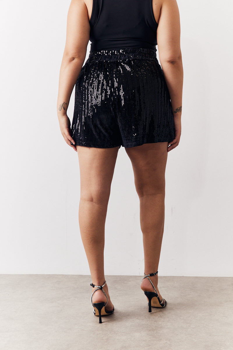 Sequin Boxy Shorts