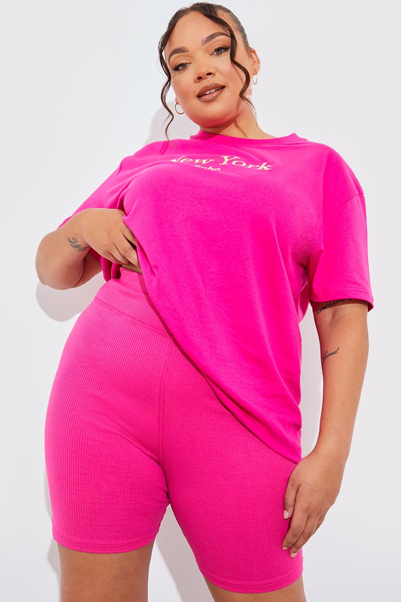 Ribbed High Waisted Cycling Shorts