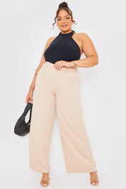 Elasticated Waist Wide Leg Trousers