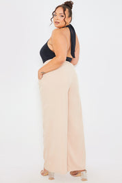 Elasticated Waist Wide Leg Trousers