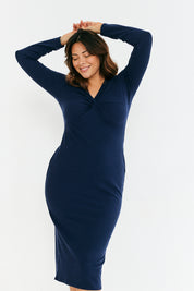 Twist Front Midi Dress