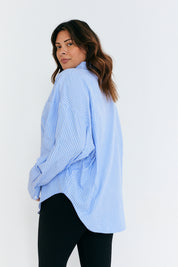 Stripe Oversized Poplin Shirt