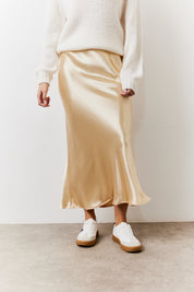 Satin Midi Skirt