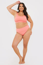 Fuller Support Crinkle Sqaure Neck Bikni Top