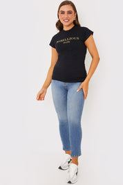 Gold Foil Rebellious Hope Fitted T-Shirt