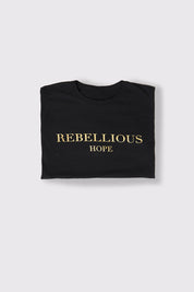 Gold Foil Rebellious Hope Fitted T-Shirt