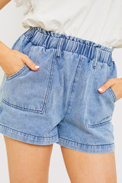 Paperbag Denim Short