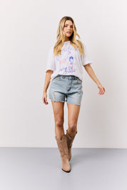 Distressed Denim Shorts