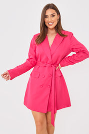 Tie Waist Blazer Dress