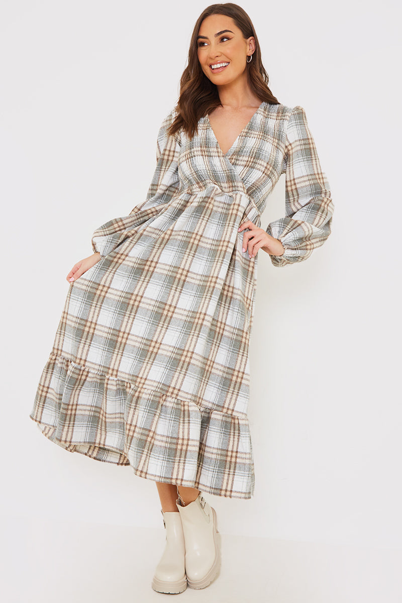 Wrap Front Midi Dress – InTheStyle