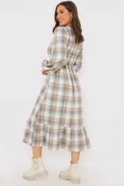 Wrap Front Midi Dress