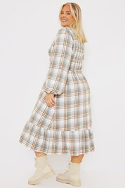 Wrap Front Midi Dress