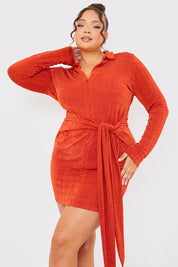 Tie Front Mini Dress