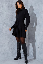 Pleated Shirt Dress