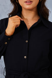 Pleated Shirt Dress